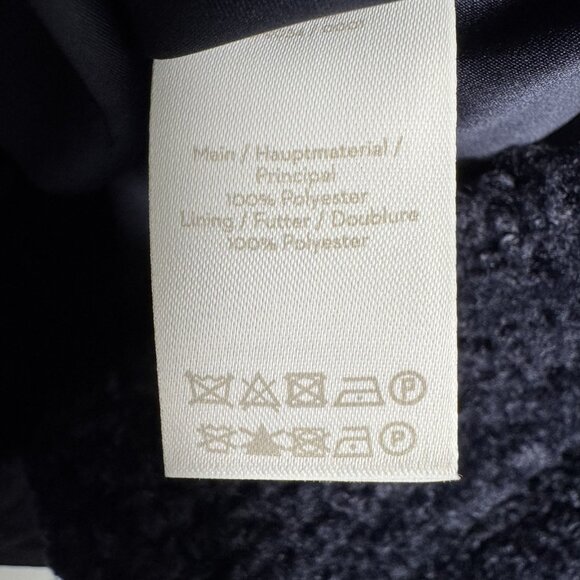 Boden Kemble Teddy Boucle Jacket Navy Blue UK 18 US size 14 snap front NWT - Picture 6 of 9